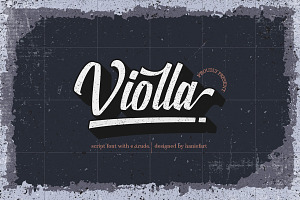 Violla - Script Font With Extrude, a Script Font by haniefart