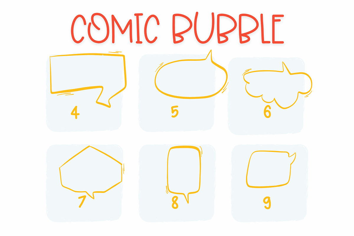 Comic Bubble |Symbols Fonts, a Symbol Font by Sirinart (Photo 4 of 7)