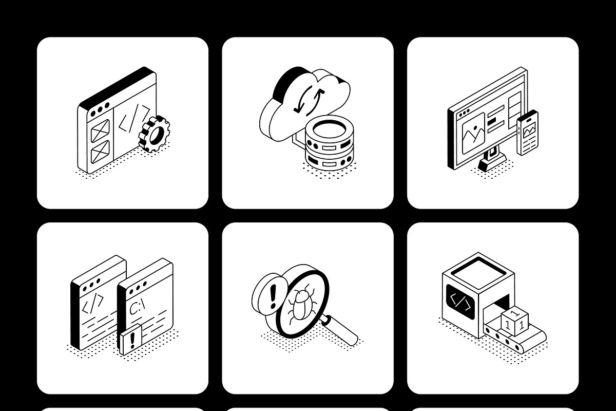 125 Coding Illustrations Bundle, a Technology Illustration by Vectors Market (Photo 12 of 13)