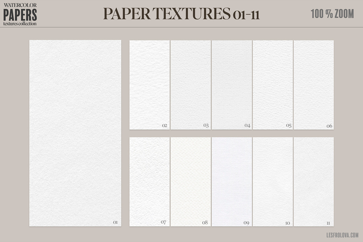 Watercolor Papers Collection, a Texture Graphic by Les Frolova (Photo 3 of 9)