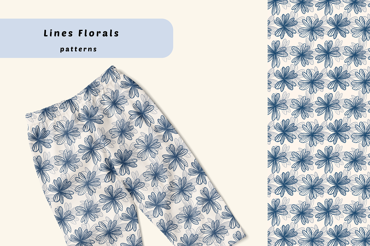 Lines Florals, a Pattern Graphic by AnnaEshka (Photo 1 of 2)