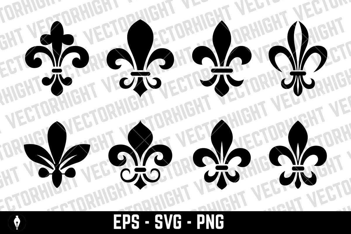 Fleur-de-lis icons, an Object Graphic by Vectorhight (Photo 2 of 3)