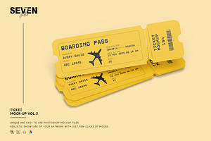 Ticket Mockup Set