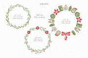 Watercolor Cozy Christmas set, an Illustration by OrangePeafowlArt (Thumbnail 8 of 15)