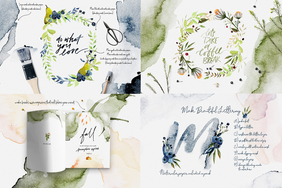 Watercolor Bundle - Designer Deal, an Illustration by Creativeqube Design (Photo 29 of 72)