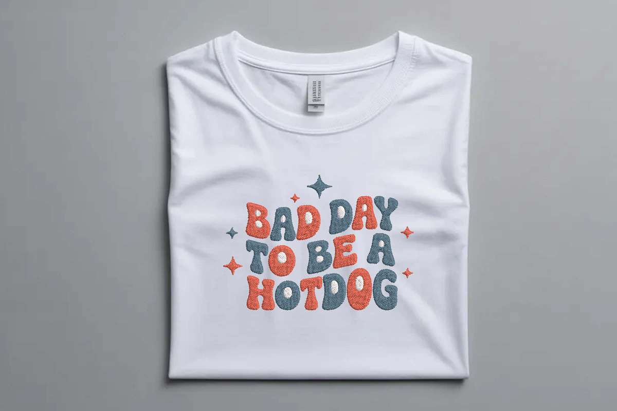 Bad Day To Be A Hotdog Embroidery, an Illustration by Purpose Ekbal (Photo 3 of 3)