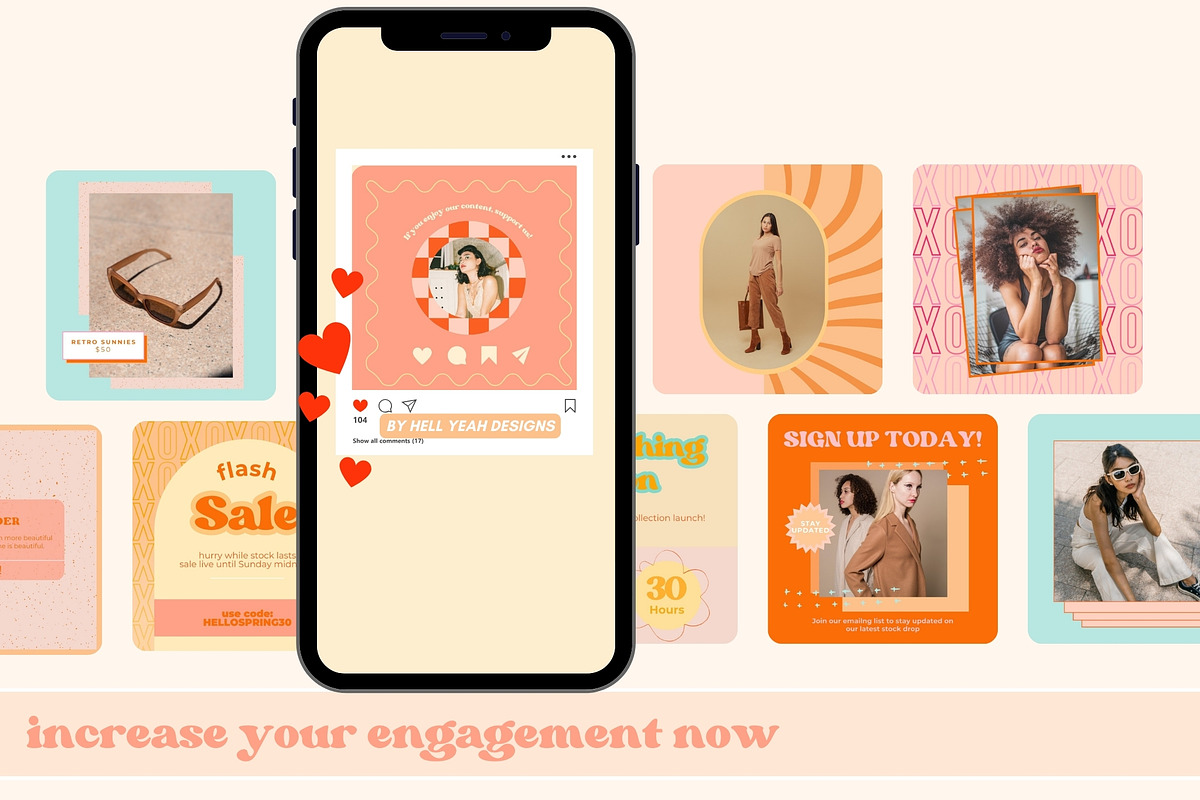 65 Funky & Fab Post Templates Canva, a Social Media Template by Hell Yeah Designs (Photo 2 of 6)