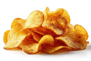 Crispy Potato Chips Delicious Snack, a Photo by Pixeness Studio