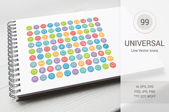 Set of Line Universal Icons preview 5
