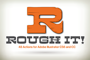 Rough It! for Illustrator CS6 & CC, an Action Add-On by Borges Lettering (Thumbnail 1 of 8)