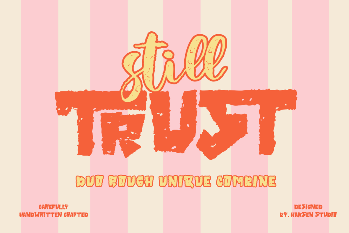 Still Trust - Combine Handwritten, a Handwritten Font by Haksen (Photo 1 of 9)