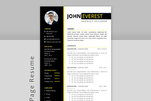 CV Resume Template Word For Job