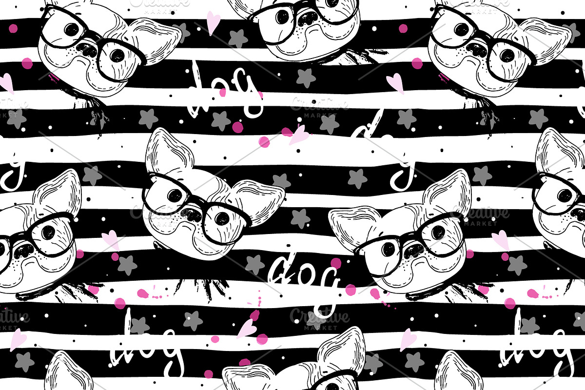 Cute dogs collection!, a Pattern Graphic by Irene_Boiko_ART (Photo 16 of 16)