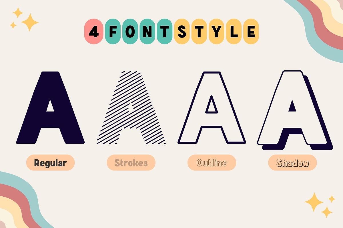 Fox Sidney : 4 Font Style, a Handwritten Font by Fox7 By Rattana (Photo 2 of 13)