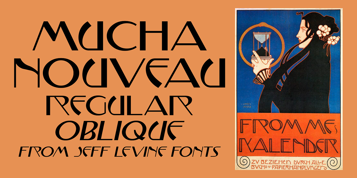 Mucha Nouveau JNL, a Font by Jeff Levine Fonts (Photo 1 of 5)
