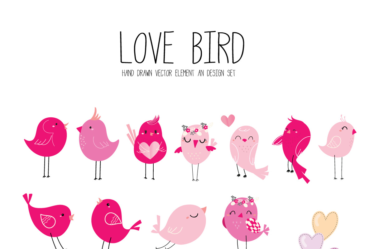 LOVE BIRD Valentine collection, a Decorative Illustration by MooBeer (Photo 3 of 8)