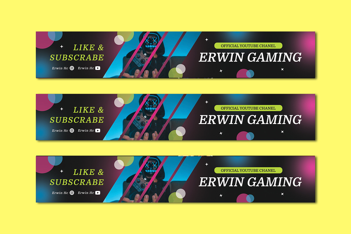 Youtube Channel - Gamer, a Social Media Template by Vibesteam (Photo 2 of 2)