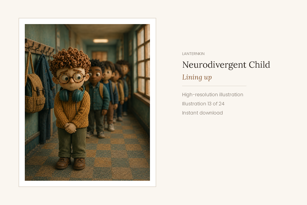 Neurodivergent Child Illustrations, a Person Illustration by LanternkinStudio (Photo 11 of 13)