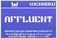 Affluent font