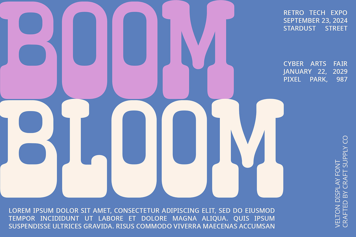 Velton – Reverse Contrast Font, a Sans Serif Font by Craft Supply Co. (Photo 3 of 8)
