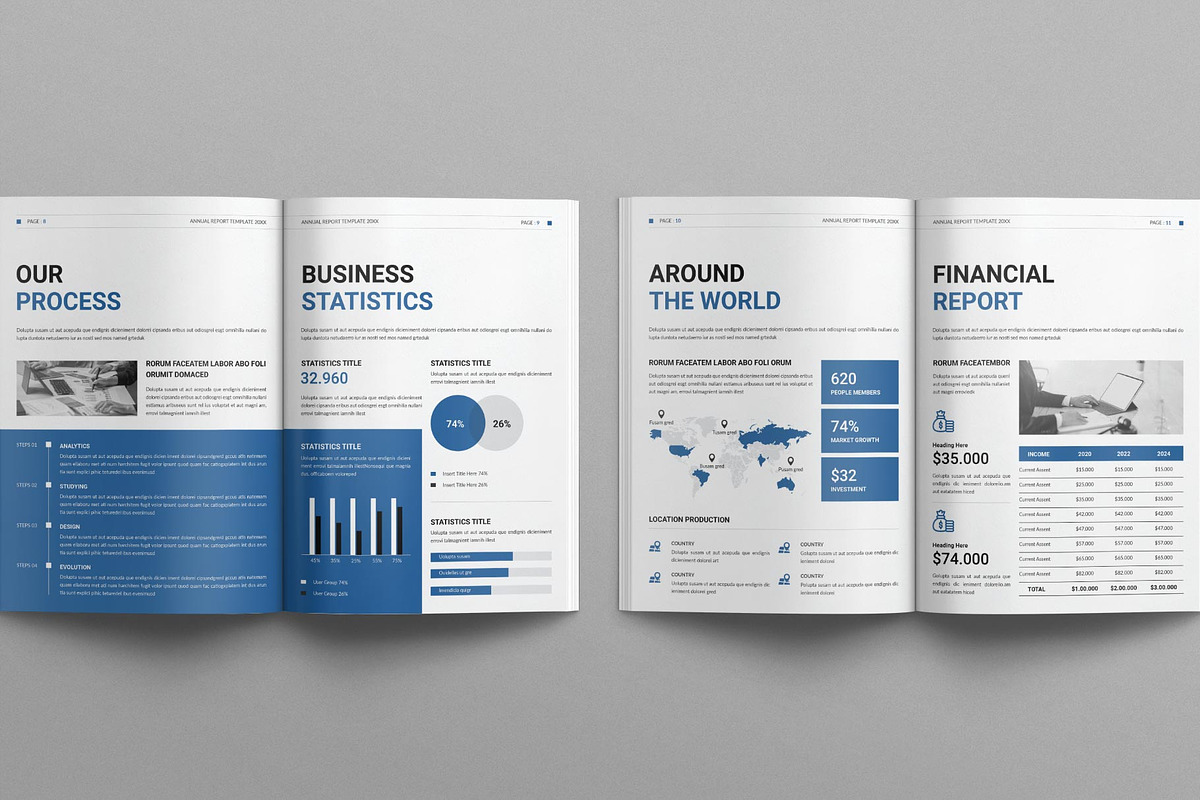 Annual Report Template, a Brochure Template by MassiveCreator (Photo 4 of 5)
