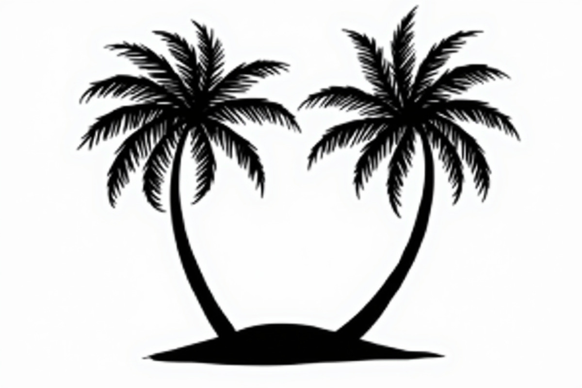 Coconut Tree Silhouette Pack, an Illustration by hafijul (Photo 6 of 9)