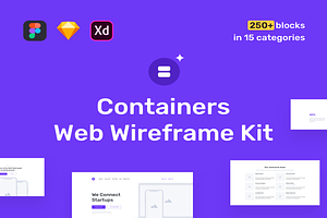Containers Web Wireframe Kit, an UI Kit Template by Lumina_ui_ux202