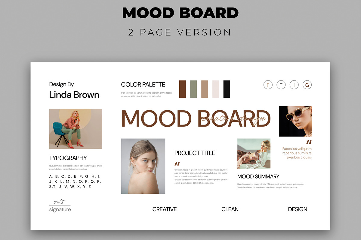 Modern Mood Board Template preview 3