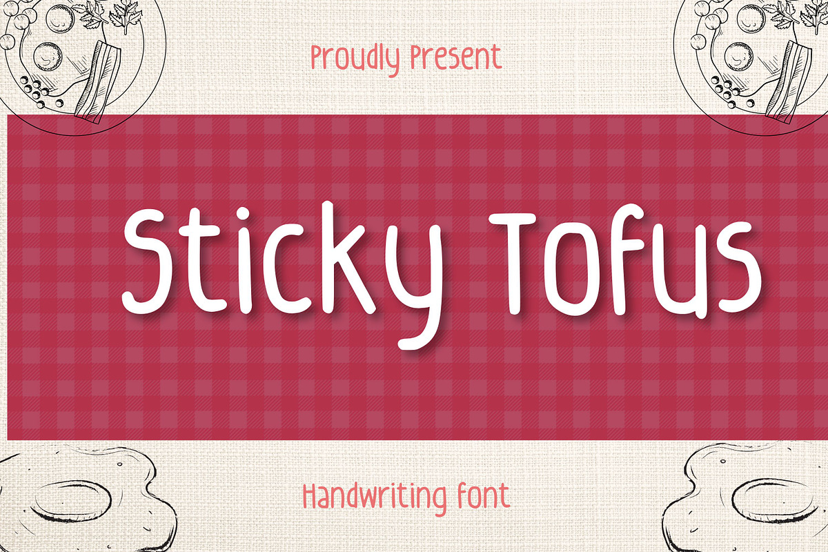 Sticky Tofus, a Handwritten Font by Aisyah (Photo 1 of 5)