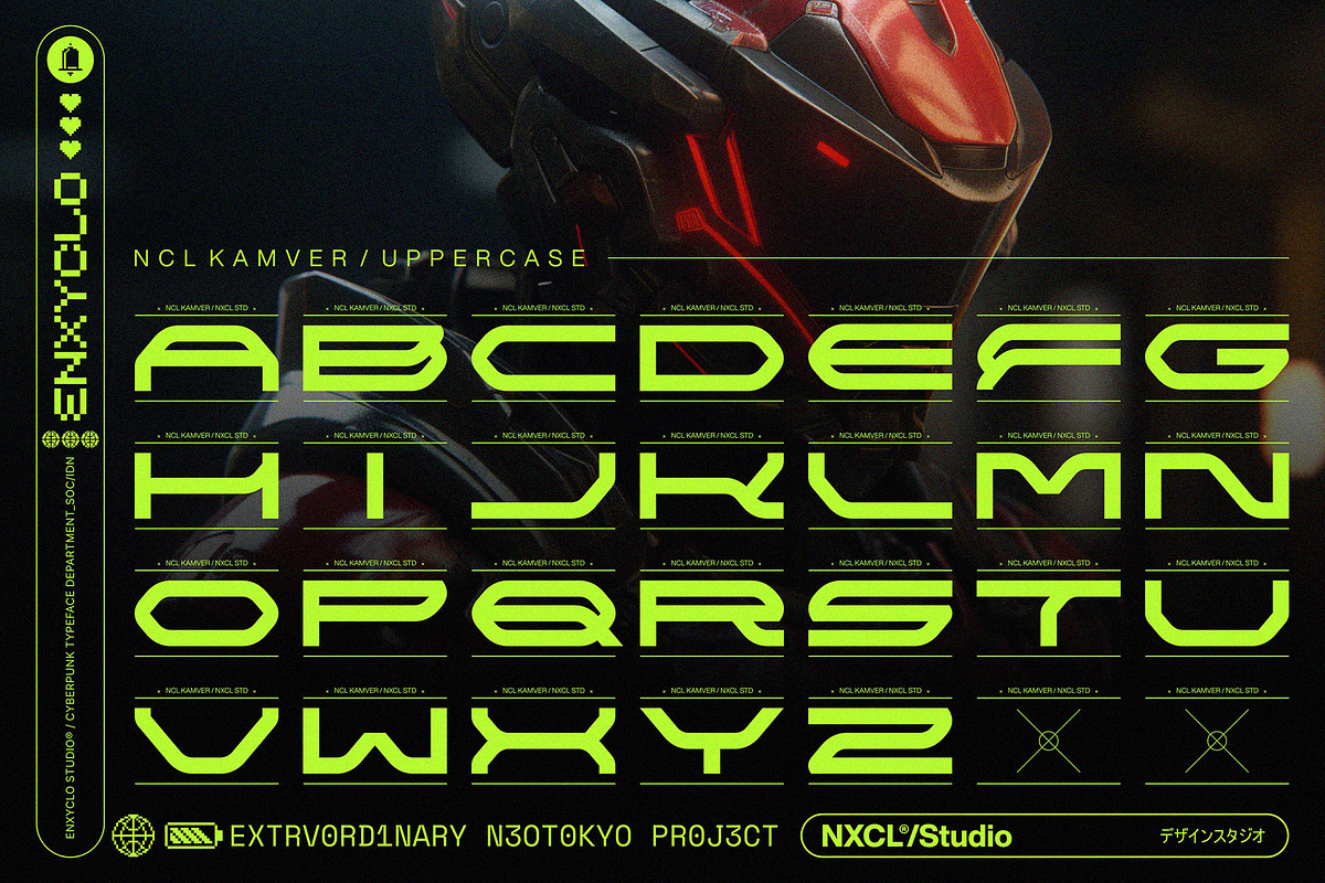 NCL Kamver - Modern Space Font, a Sans Serif Font by Enxyclo Studio (Photo 6 of 12)