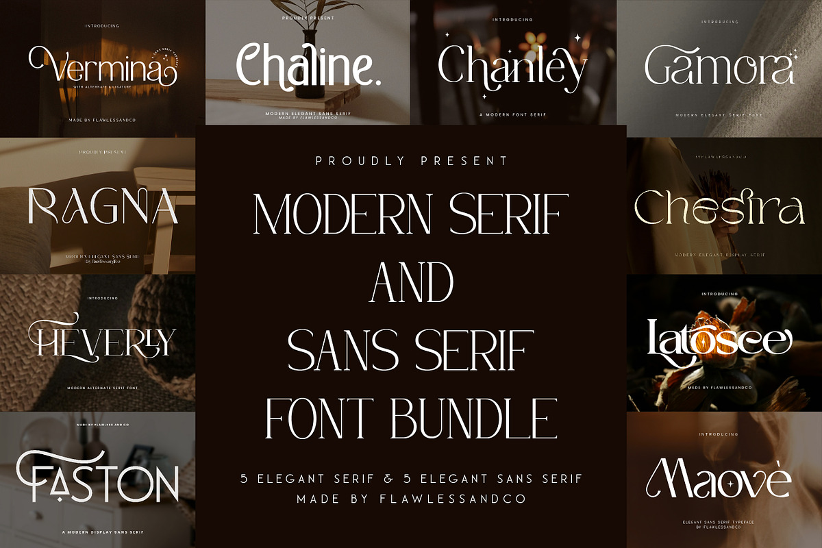 Modern Serif & Sans Serif Bundle, a Serif Font by Flawless And Co (Photo 12 of 12)