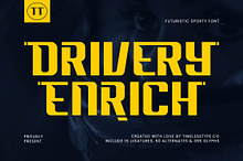 Drivery Enrich Futuristic Font