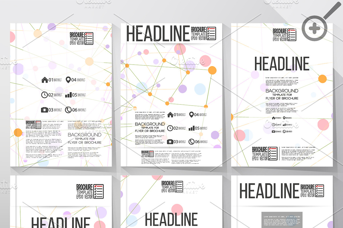 Brochure template with molecules, an Illustration by VectorShop (Photo 4 of 4)