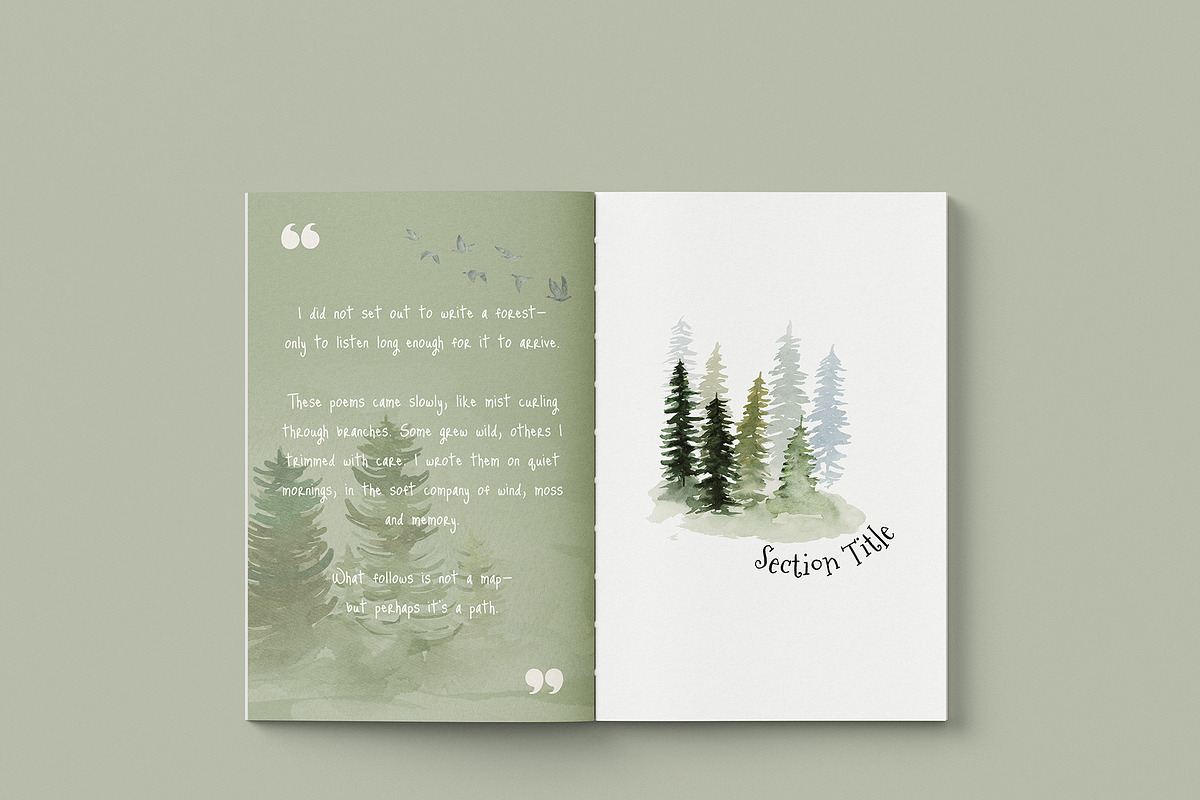 Illustrated Poetry Book Template preview 5