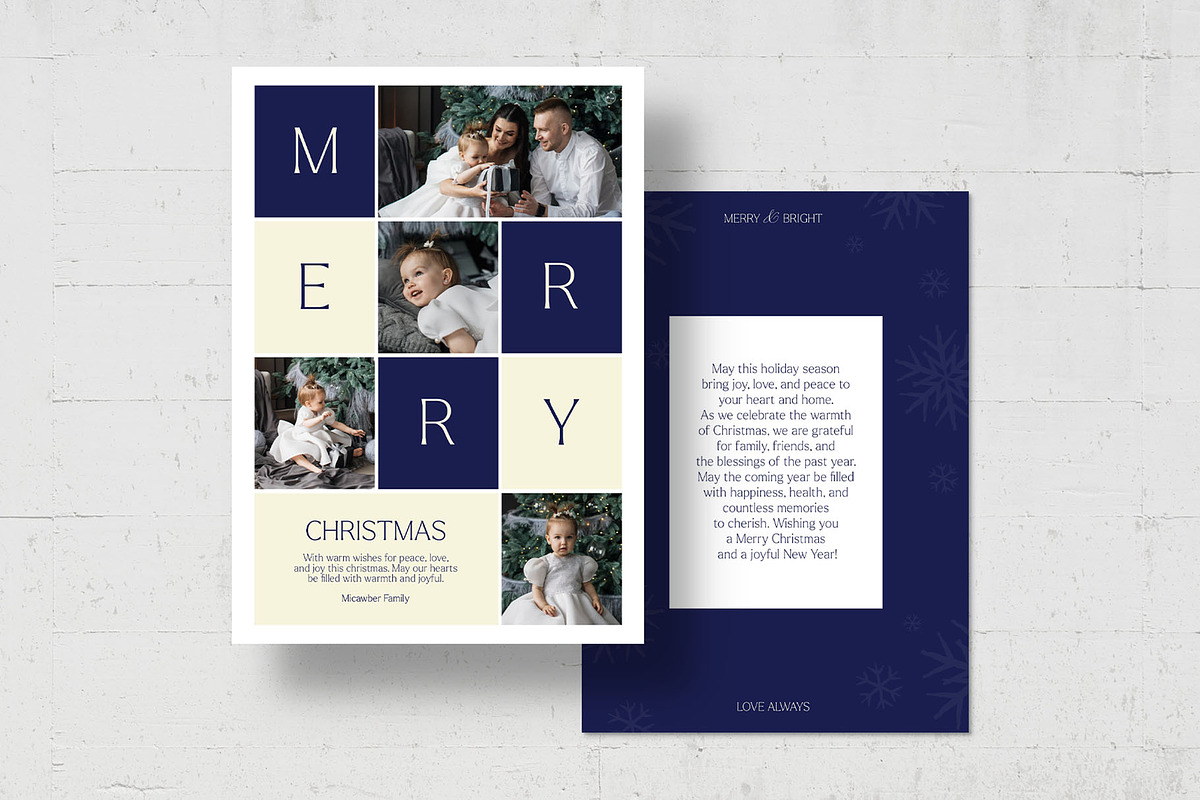 Christmas Family Greetings Card, a Card Template by BrandPacks (Photo 3 of 5)