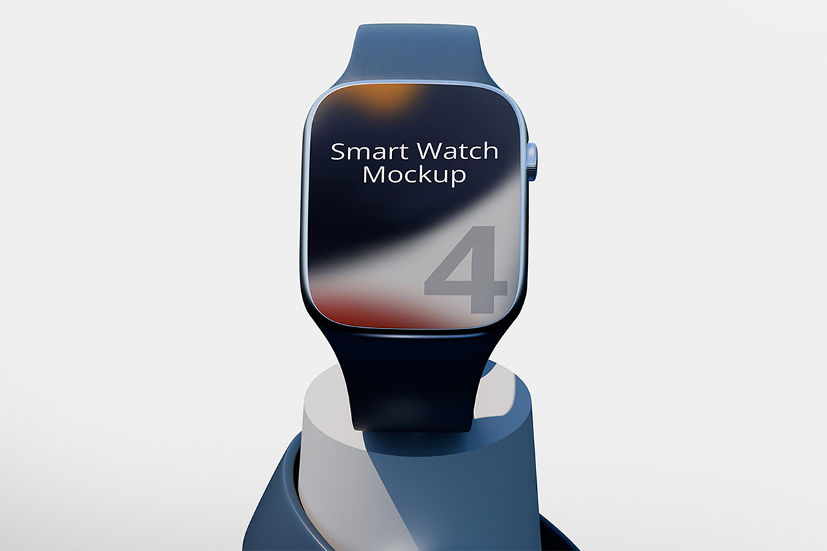 Smart Watch Mockup, a Wearable Device Mockup by Mockupnine (Photo 5 of 5)