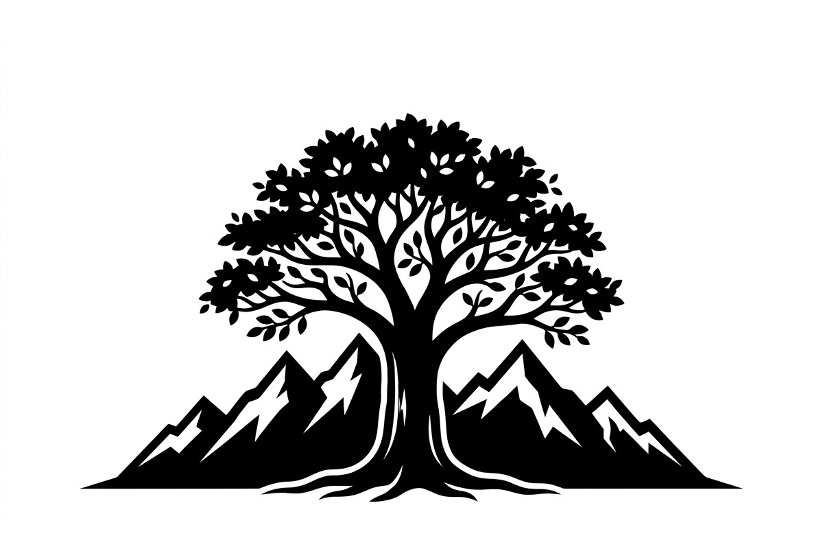 50 Sacred Mountain Tree Silhouette, an Empty State Illustration by Amazin_art (Photo 7 of 37)
