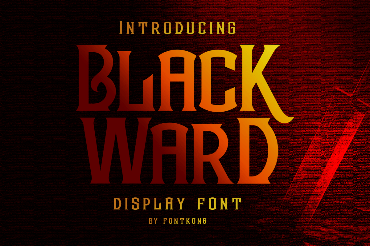 Blackward - Display Font, a Serif Font by overlaytemplates (Photo 1 of 6)