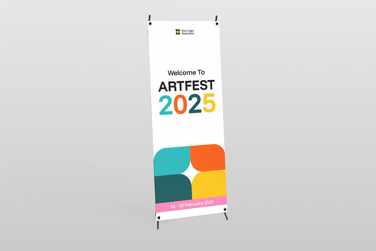 Stand Banner Mockup, an Advertising Mockup by SLAB! Design (Photo 5 of 8)