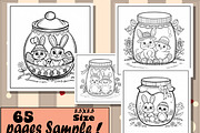 Cute Easter Jar in Coloring Pages, an Animal Illustration by Design Home (Thumbnail 3 of 4)