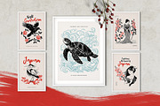 Japanese Collection Posters&Patterns, an Animal Illustration by helenreveur (Thumbnail 3 of 12)
