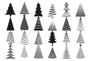 Christmas Trees Set 4