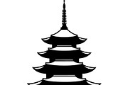 Pagoda Temple Silhouette, an Object Graphic by Designer_Momina (Thumbnail 4 of 20)