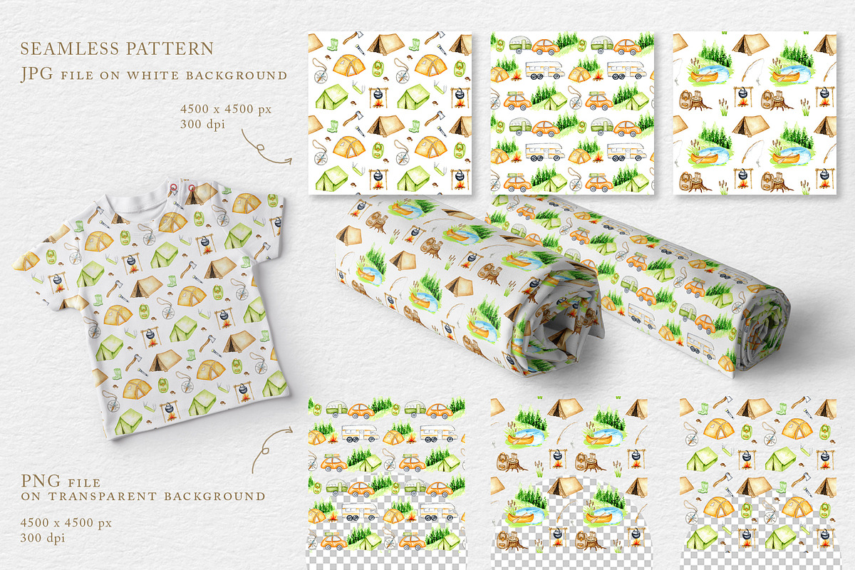 Camping & Travel Watercolor Clipart, an Object Graphic by svetlanaARTdreams (Photo 8 of 12)
