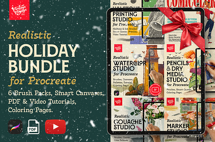 VV Realistic Holiday Bundle • 6 in 1, a Brush Add-On by Vintage Voyage Supply