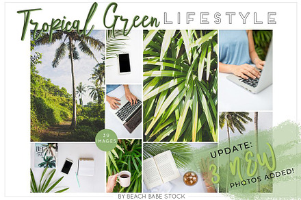 Tropical Lifestyle + Work [green], a Person Photo by Beach Babe Stock