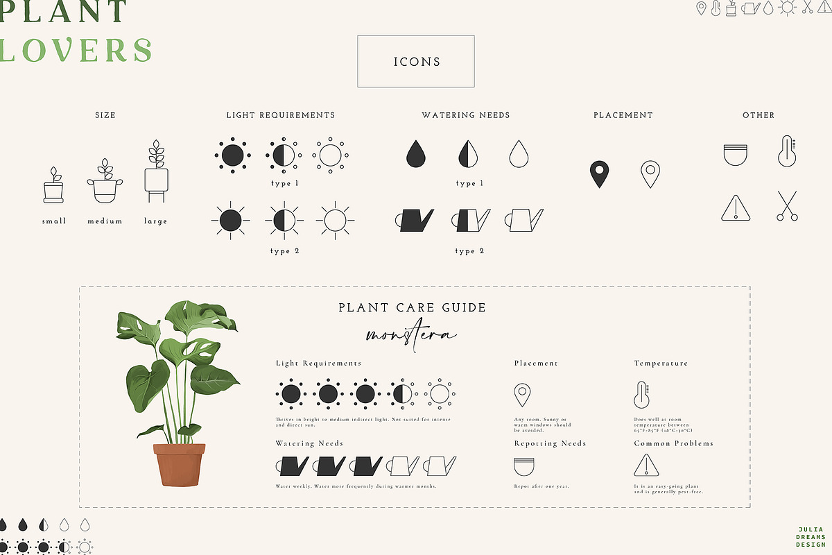 Plant Lovers Collection, a Texture Illustration by Julia Dreams (Photo 7 of 12)