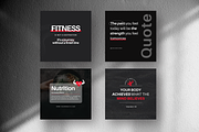 Fitness Quote Instagram Templates, a Social Media Template by DigiPax (Thumbnail 4 of 11)