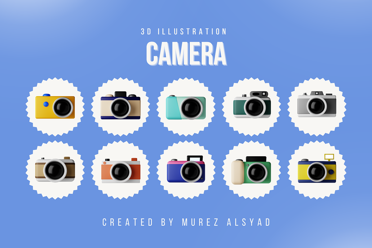 Camera 3D Icon Pack, an Object 3D Model by Murez Alsyad (Photo 2 of 3)