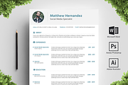 Turquaz Resume Template, a Resume Template by Big Zone Studio (Thumbnail 1 of 4)
